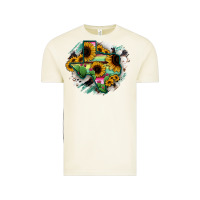 Vintage Arctic Texas Map Sunflower Cactus Serape Vintage Tee - RanaPortraitStore