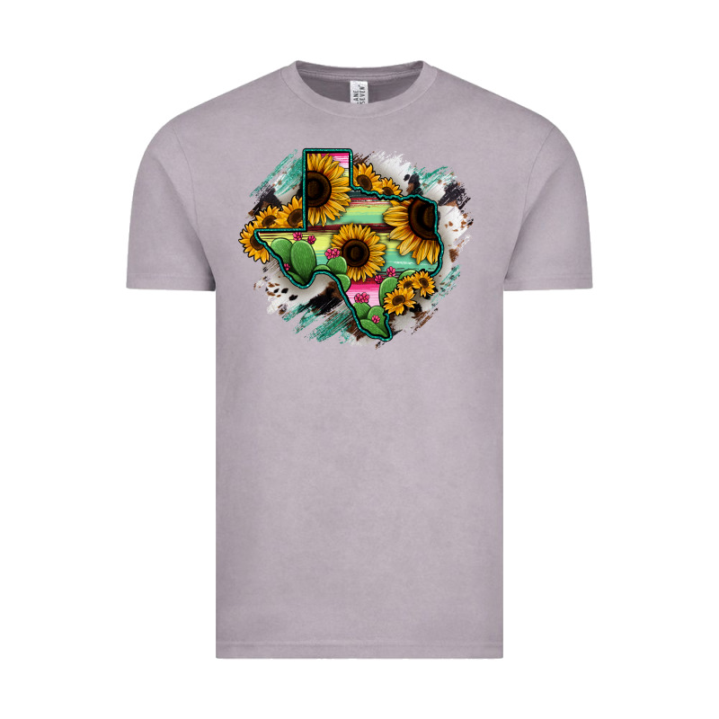Texas Map Sunflower Cactus Serape Vintage Tee by RanaPortraitStore | Teevron