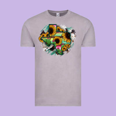 Texas Map Sunflower Cactus Serape Vintage Tee Designed By Ranaportraitstore