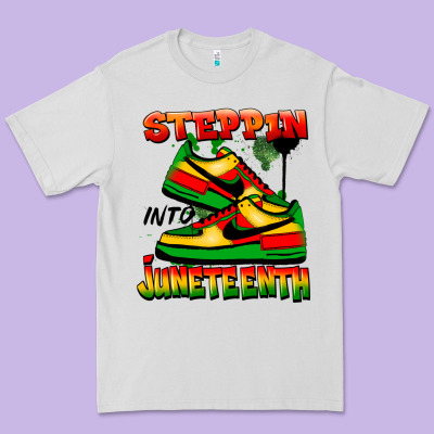Steppin' Into Juneteenth Premium Tee Designed By Fadigitalartstudio