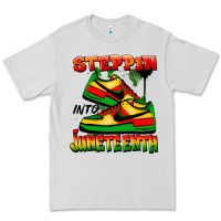 Dove Grey Steppin' into Juneteenth Premium Tee - FaDigitalArtStudio