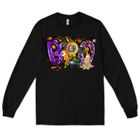 Black boo Long Sleeve Tee - CowhideDigitalArt
