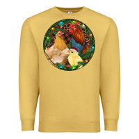 Antique Gold Christmas Chick Family Premium Sweatshirt - RanaPortraitStore