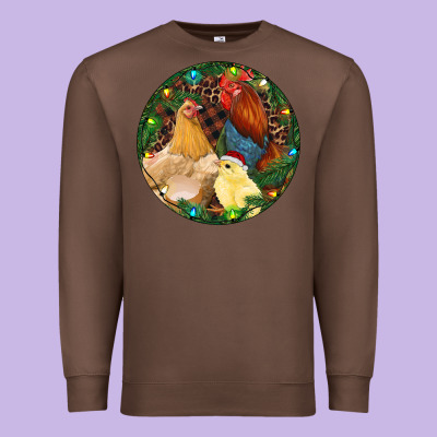 Christmas Chick Family Premium Sweatshirt Designed By Ranaportraitstore