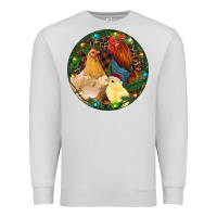 Dove Grey Christmas Chick Family Premium Sweatshirt - RanaPortraitStore