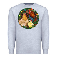 Heather Grey Christmas Chick Family Premium Sweatshirt - RanaPortraitStore
