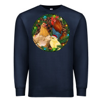Navy Christmas Chick Family Premium Sweatshirt - RanaPortraitStore