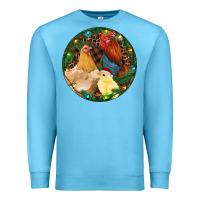 Ocean Blue Christmas Chick Family Premium Sweatshirt - RanaPortraitStore