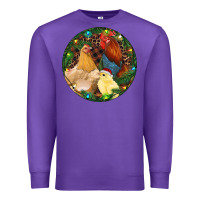 Purple Christmas Chick Family Premium Sweatshirt - RanaPortraitStore