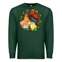 Sports Green Christmas Chick Family Premium Sweatshirt - RanaPortraitStore