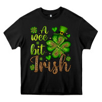 Black St. Patrick's A wee bit irish Heavy Core Tee - OliviaCreatesArt