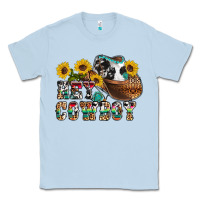 Dusty Blue hey cowbow Classic Tee - OliviaCreatesArt