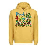 Antique Gold proud autism mom Premium Hoodie - Artiststas