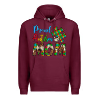 Burgundy proud autism mom Premium Hoodie - Artiststas