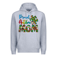 Heather Grey proud autism mom Premium Hoodie - Artiststas