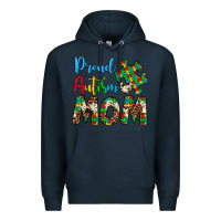 Navy proud autism mom Premium Hoodie - Artiststas
