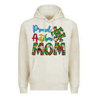 Oatmeal Heather proud autism mom Premium Hoodie - Artiststas