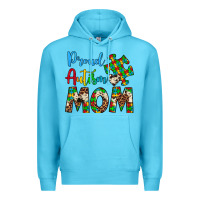 Ocean Blue proud autism mom Premium Hoodie - Artiststas