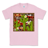 Bubblegum Pink aztec cowhide cactus background Classic Tee - Artiststas