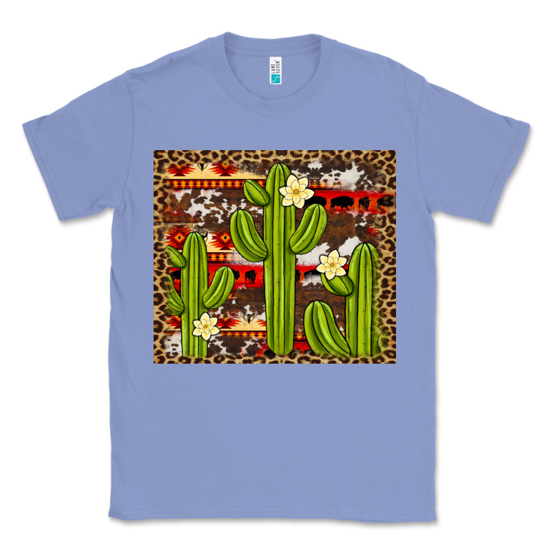 Aztec Cowhide Cactus Background Classic Tee by Artiststas | Teevron