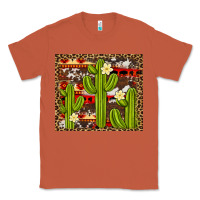 Copper aztec cowhide cactus background Classic Tee - Artiststas