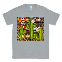 Heather Grey aztec cowhide cactus background Classic Tee - Artiststas