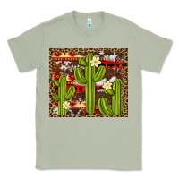 Matcha aztec cowhide cactus background Classic Tee - Artiststas