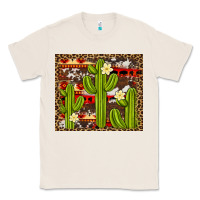 Natural aztec cowhide cactus background Classic Tee - Artiststas