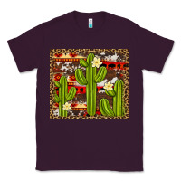 Plum aztec cowhide cactus background Classic Tee - Artiststas