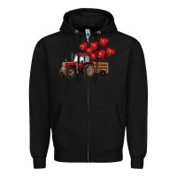Black farm tractor Zipper Hoodie - RanaPortraitStore