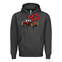 Charcoal Heather farm tractor Zipper Hoodie - RanaPortraitStore