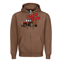 Chestnut farm tractor Zipper Hoodie - RanaPortraitStore