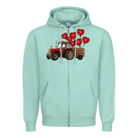 Seafoam farm tractor Zipper Hoodie - RanaPortraitStore