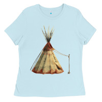 Baby Blue teepe tipi Ladies Tee - FaDigitalArtStudio