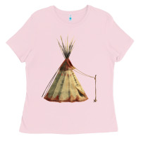 Bubblegum Pink teepe tipi Ladies Tee - FaDigitalArtStudio