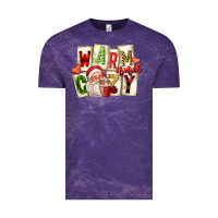 Cloud Purple warm and cozy santa Vintage Tee - FaDigitalArtStudio