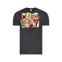 Vintage Black warm and cozy santa Vintage Tee - FaDigitalArtStudio