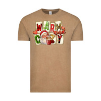 Vintage Coffee warm and cozy santa Vintage Tee - FaDigitalArtStudio