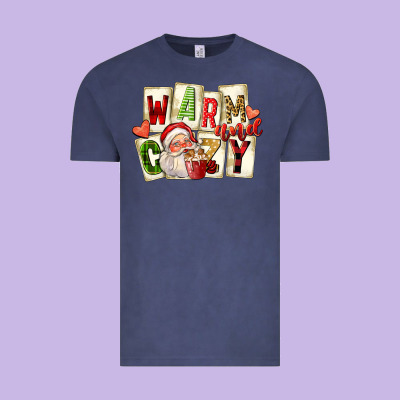 Warm And Cozy Santa Vintage Tee Designed By Fadigitalartstudio