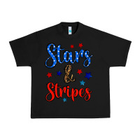 Black stars & stripes Urban Heavy Tee - BundleAndBundleShop