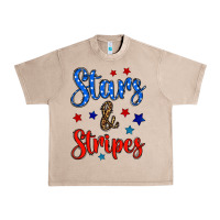French Oak stars & stripes Urban Heavy Tee - BundleAndBundleShop
