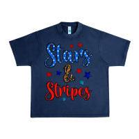 Navy stars & stripes Urban Heavy Tee - BundleAndBundleShop