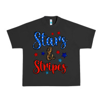Pigment Black stars & stripes Urban Heavy Tee - BundleAndBundleShop