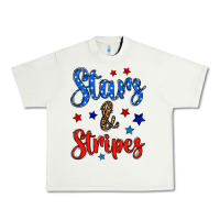Pistachio stars & stripes Urban Heavy Tee - BundleAndBundleShop