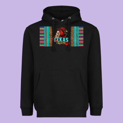 Texas Chica Skull With Bandana Heavyweight Hoodie Designed By Jasminsmagicworld