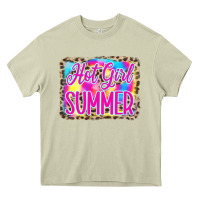 Mossy Hot Girl Summer Tie Dye Leopard Heavy Core Tee - CowCowDesign