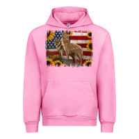 Fuchsia Pink american th of july wolves Urban Hoodie - Jasminsmagicworld