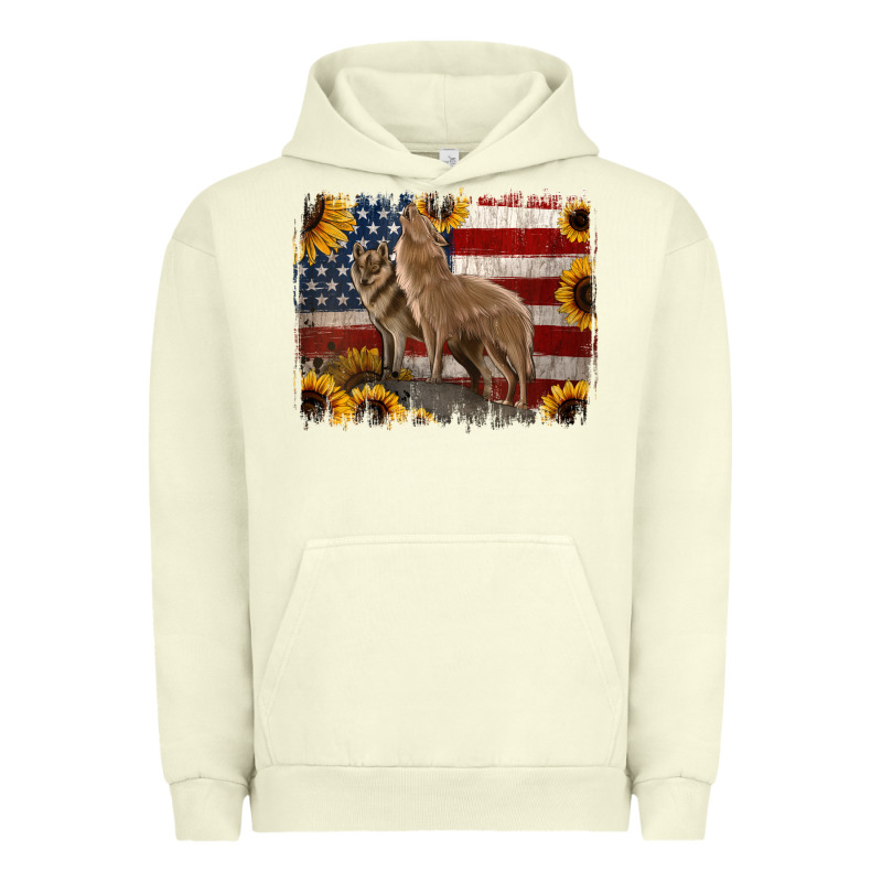 American Th Of July Wolves Urban Hoodie by Jasminsmagicworld | Teevron