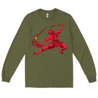 Army Green zuko Long Sleeve Tee - DesigneFamous
