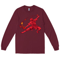 Burgundy zuko Long Sleeve Tee - DesigneFamous